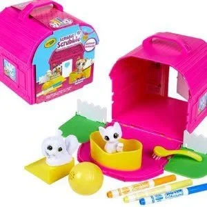 Crayola Scribble Scrubbie Arctic Snow Explorer – Animaux Qui Changent De Couleur, Marqueurs, Brosses Et Véhicule De Rangement – Dès 3 Ans